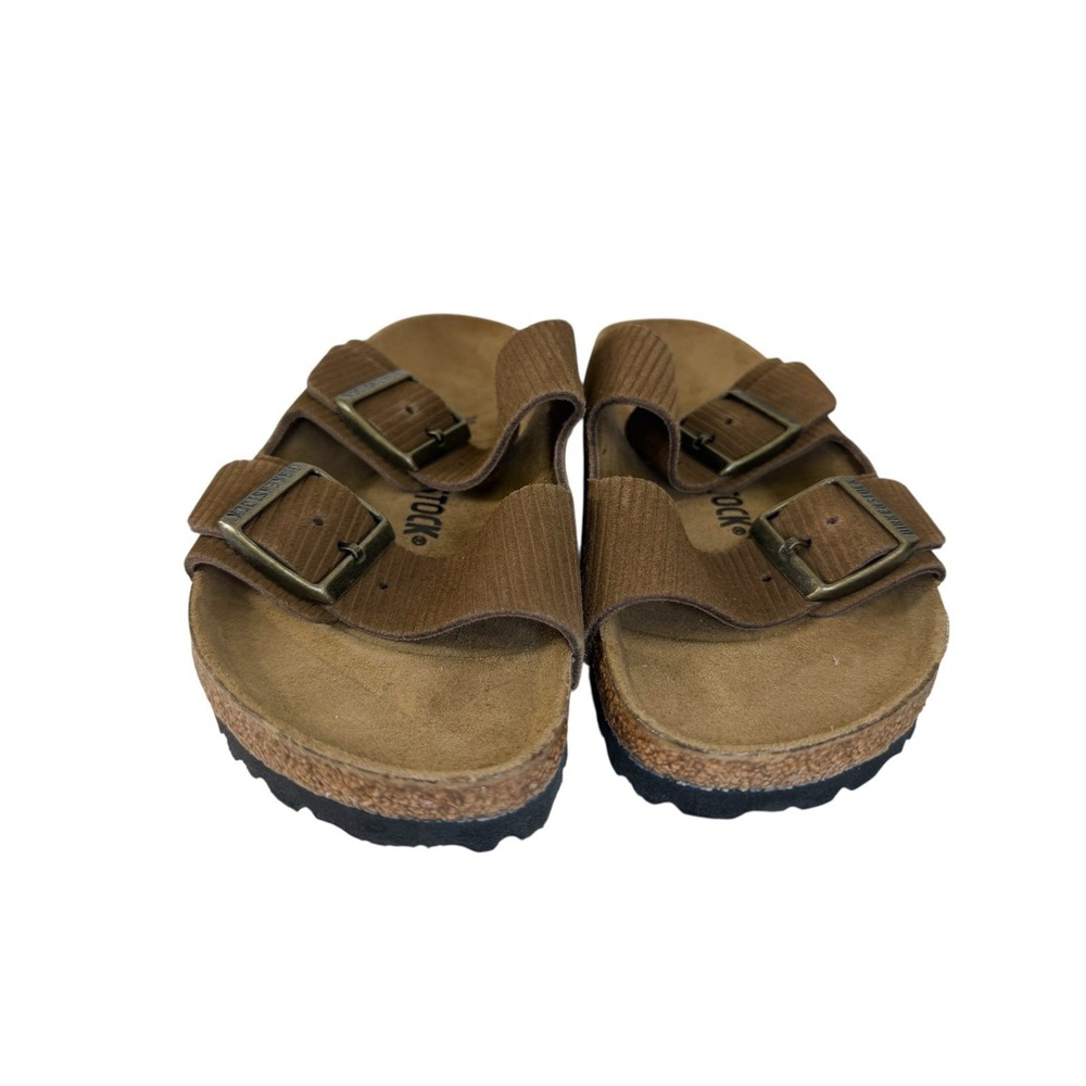 Birkenstock Arizona sandal Dark Tea Corduroy Suede Size 7 Women's No Box - Picture 2 of 6